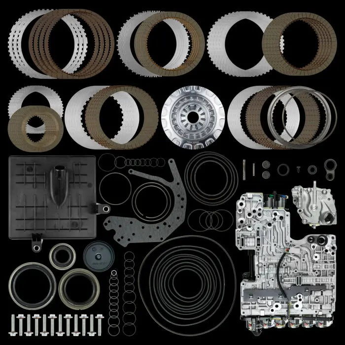 10L1000 Category 3 Expanded E & F Capacity BorgWarner Rebuild Kit with SunCoast Pro-Loc Valve Body Combo