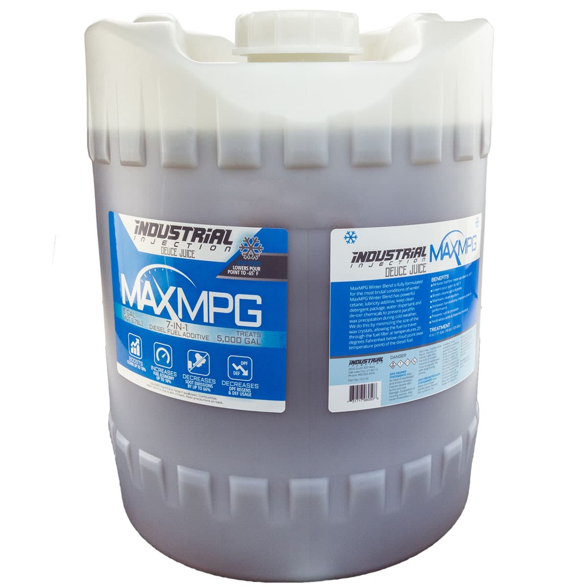 MaxMPG Winter Deuce Juice Additive 5 Gallon Container Industrial Injection Industrial Injection