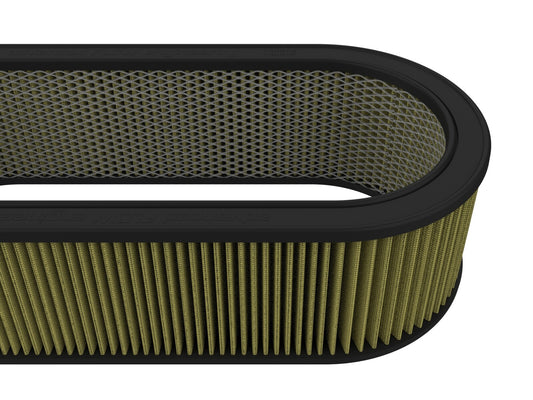 Magnum Flow Round Racing Air Filter w/ Pro Guard 7 Media 18-1/8 Inch L x 7-1/4 Inch W x 5-1/8 Inch H w/ Expanded Metal aFe Power