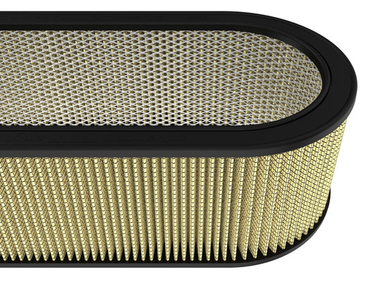 Magnum Flow Round Racing Air Filter w/ Pro Guard 7 Media 18-1/8 Inch L x 7-1/4 Inch W x 6 Inch H w/ Expanded Metal aFe Power