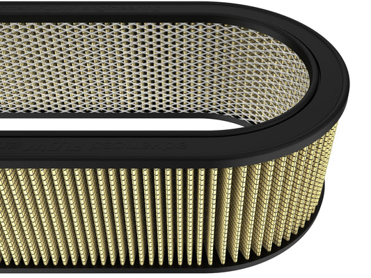 Magnum Flow Round Racing Air Filter w/ Pro Guard 7 Media 18-1/8 Inch L x 7-1/4 Inch W x 5 Inch H w/ Expanded Metal aFe Power
