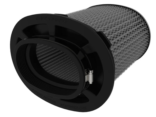 Momentum Intake Replacement Air Filter w/ Pro Dry S Media (5-1/2 x 3-1/2) Inch F x (8-1/4 x 6) Inch B x (8 x 5-3/4) Inch T (Inverted) x 9 Inch H aFe Power