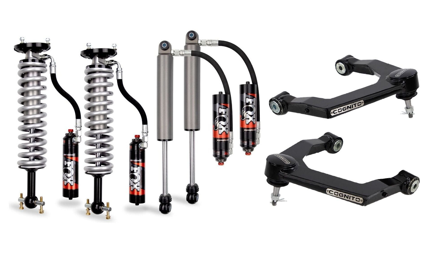 1-Inch Elite Ball Joint Leveling Kit with Fox 2.5 Elite Performance Series Shocks for 2019-2025 Chevy Trail Boss/ZR2 & GMC AT4/AT4X 1500 2WD/4WD Cognito Cognito Motorsports