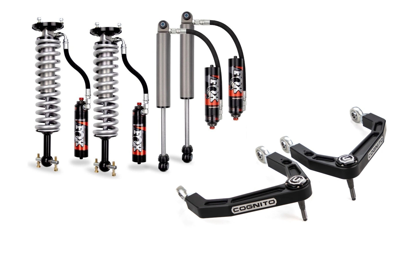 3-Inch Elite Billet Uca Leveling Kit with Fox 2.5 Elite Performance Series Shocks for 19-25 Silverado/Sierra 1500 2WD/4WD Cognito Cognito Motorsports