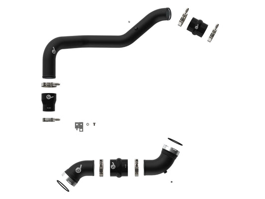 BladeRunner 3 Inch & 3-1/2 Inch Aluminum Hot and Cold Charge Pipe Kit Black GM Diesel Trucks 06-10 V8-6.6L (td) Lbz/Lmm aFe Power