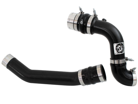 BladeRunner 3 Inch Aluminum Hot and Cold Charge Pipe Kit Black Ford Diesel Trucks 11-16 V8-6.7L (td) aFe Power