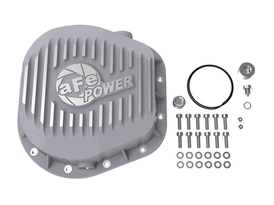 Street Series Rear Differential Cover Raw w/ Machined Fins Ford F-250/F-350/Excursion 86-26 V8 (td) (10.25/10.50-12) aFe Power