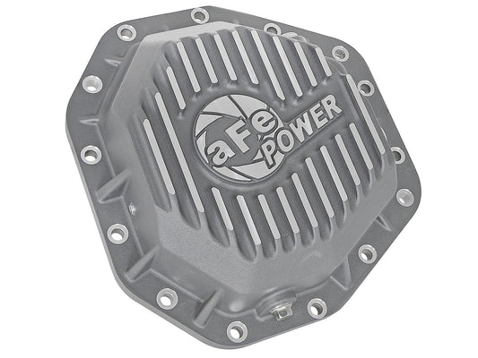 Street Series Rear Differential Cover Raw w/ Machined Fins Ford Diesel Trucks 17-23 V8-6.7L (td) (Dana M275-14) aFe Power
