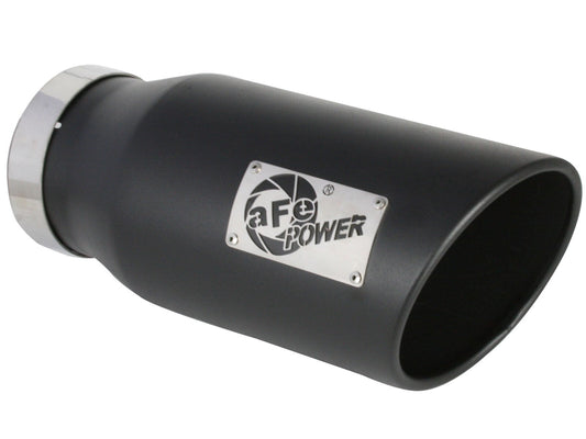 Atlas 5 Inch Aluminized Steel Dpf-Back Exhaust System w/Black Tip Ram Diesel Trucks 19-26 L6-6.7L (td) Crew Cab, Long Bed 8' Box 169 Inch Wheelbase Models aFe Power