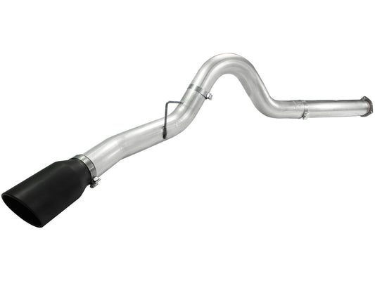 Atlas 5 Inch Aluminized Steel Dpf-Back Exhaust System w/Black Tip Ford Diesel Trucks 11-14 V8-6.7L (td) aFe Power