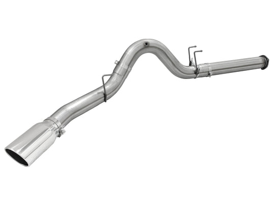 Atlas 5 Inch Aluminized Steel Dpf-Back Exhaust System w/Polished Tip Ford Diesel Trucks 15-16 V8-6.7L (td) aFe Power