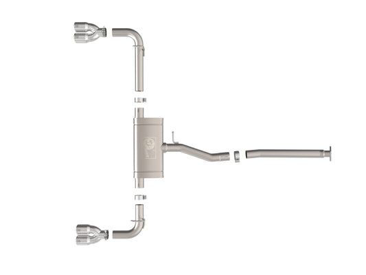 Takeda 2-1/2 Inch 304 Stainless Steel Cat-Back Exhaust System w/ Polished Tip Lexus NX250 22-25 L4-2.5L aFe Power