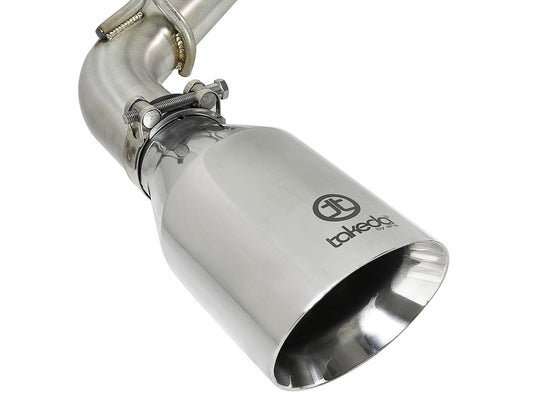 Takeda 2-1/2 Inch 304 Stainless Steel Cat-Back Exhaust System w/ Polished Tips Infiniti Q60 17-22 V6-3.0L (tt) aFe Power