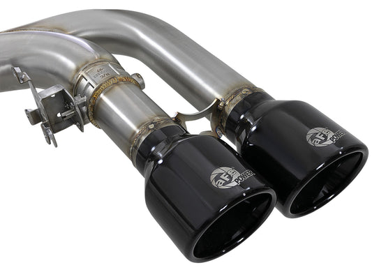 Mach Force-Xp 3-1/2 Inch 304 Stainless Steel Cat-Back Exhaust w/ Black Tip BMW X5 M (F85) / X6 M (F86) 15-19 V8-4.4L (tt) S63 aFe Power