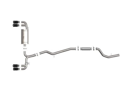 Mach Force-Xp 3 Inch to 2-1/2 Inch 304 Stainless Steel Cat-Back Exhaust Black BMW Z4 M40i (G29) 19-26 L6-3.0L (t) B58 aFe Power