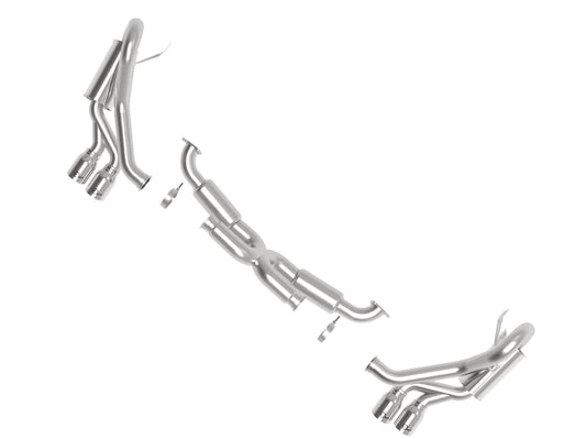 Mach Force-Xp 2-1/2 Inch 304 Stainless Steel Cat-Back Exhaust w/Polished Tips Porsche 911 Carrera (991) 12-16 H6-3.8L aFe Power