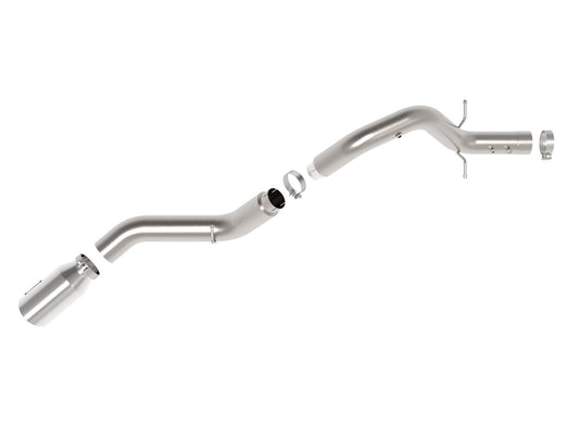Large Bore-HD 5 Inch 409 Stainless Steel Dpf-Back Exhaust System w/Polished Tip GM Diesel Trucks 24-26 V8-6.6L (td) L5P aFe Power