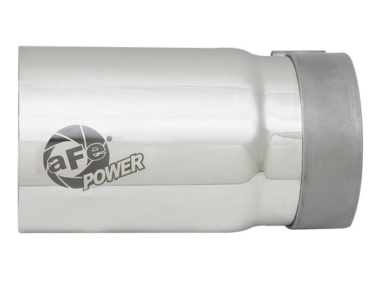 Mach Force-Xp 304 Stainless Steel Clamp-on Exhaust Tip Polished Right Side Exit 3-1/2 Inch Inlet x 4 Inch Outlet x 7 Inch L aFe Power