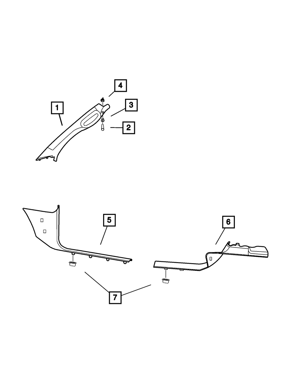 Mopar A-Pillar (Passenger Side) 1TE74TL2AA