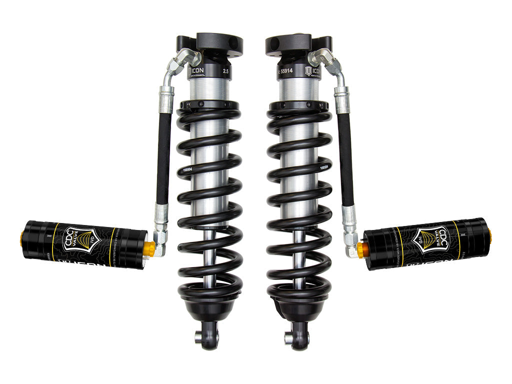 1996-2004 Toyota Tacoma 0-3 Inch Lift Front V.S. 2.5 Series Coilover Kit Extended Travel Remote Reservoir W/ CDCV 700 Lbs/In Spring Rate Icon Vehicle Dynamics Icon Vehicle Dynamics