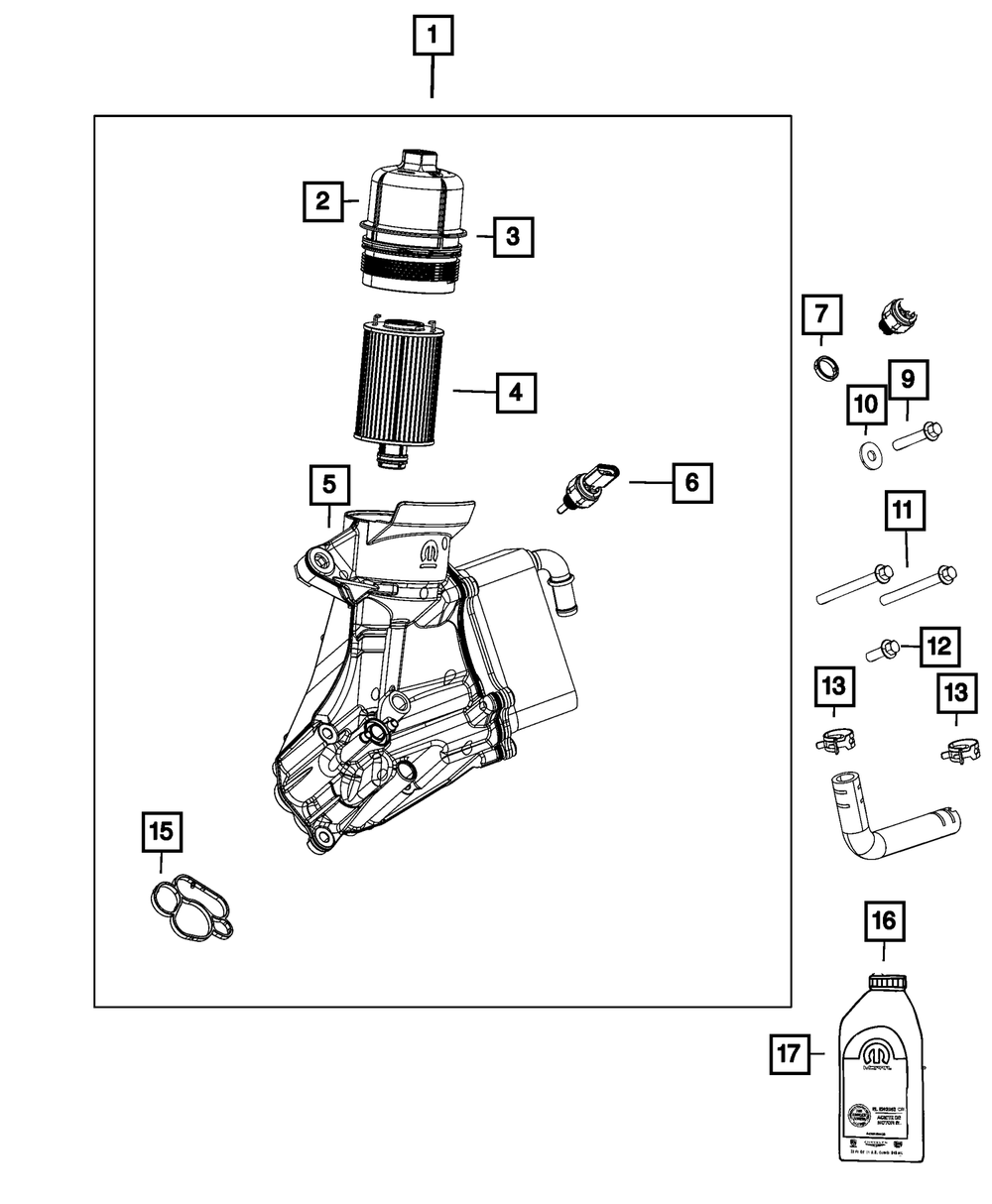 Mopar 68524020AB 5W-40 Engine Oil