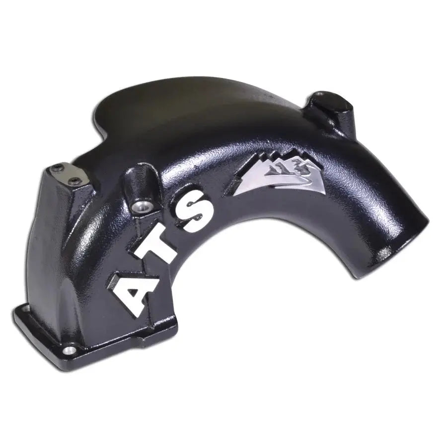 ATS ArcFlow Intake Manifold for 1994-Early 2007 Dodge 5.9L Cummins, showing a smooth cast design that enhances airflow, reduces turbulence, and improves throttle response