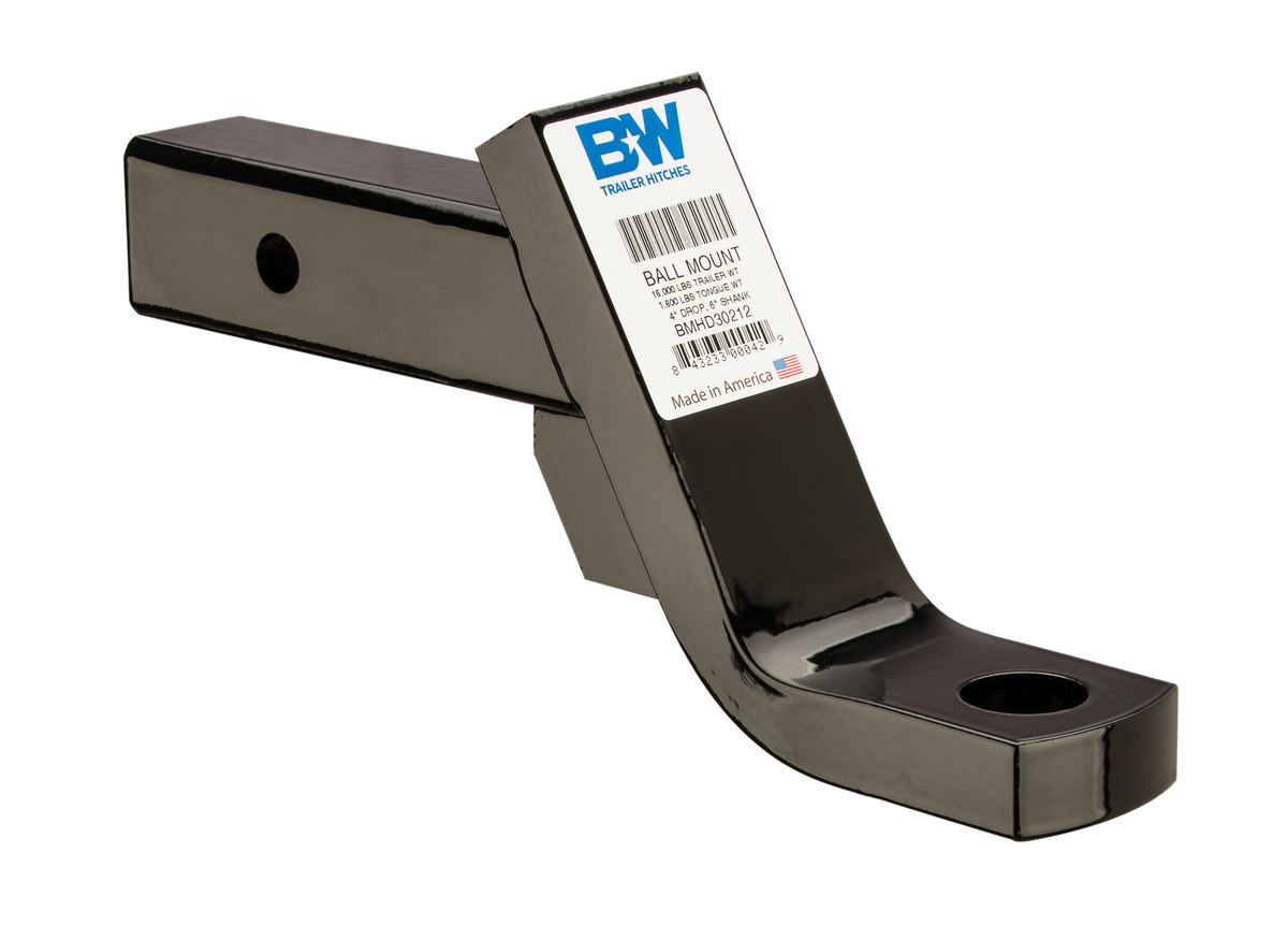 B&W Trailer Hitches BMHD30212 2.5" Ball Mount 16K 4" Drop - primary image