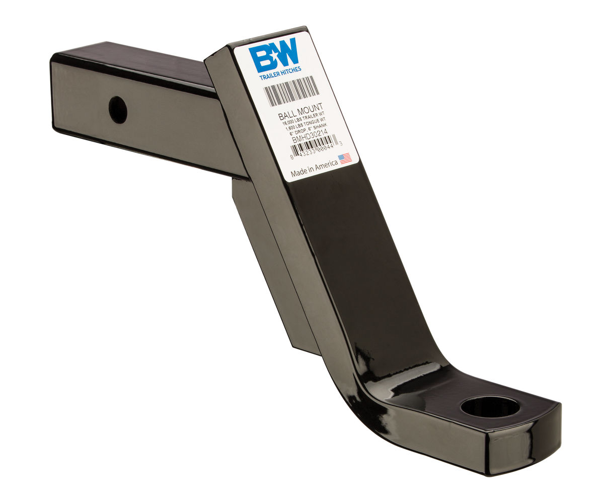B&W Trailer Hitches BMHD30214 2.5" Ball Mount 16K 6" Drop - primary image