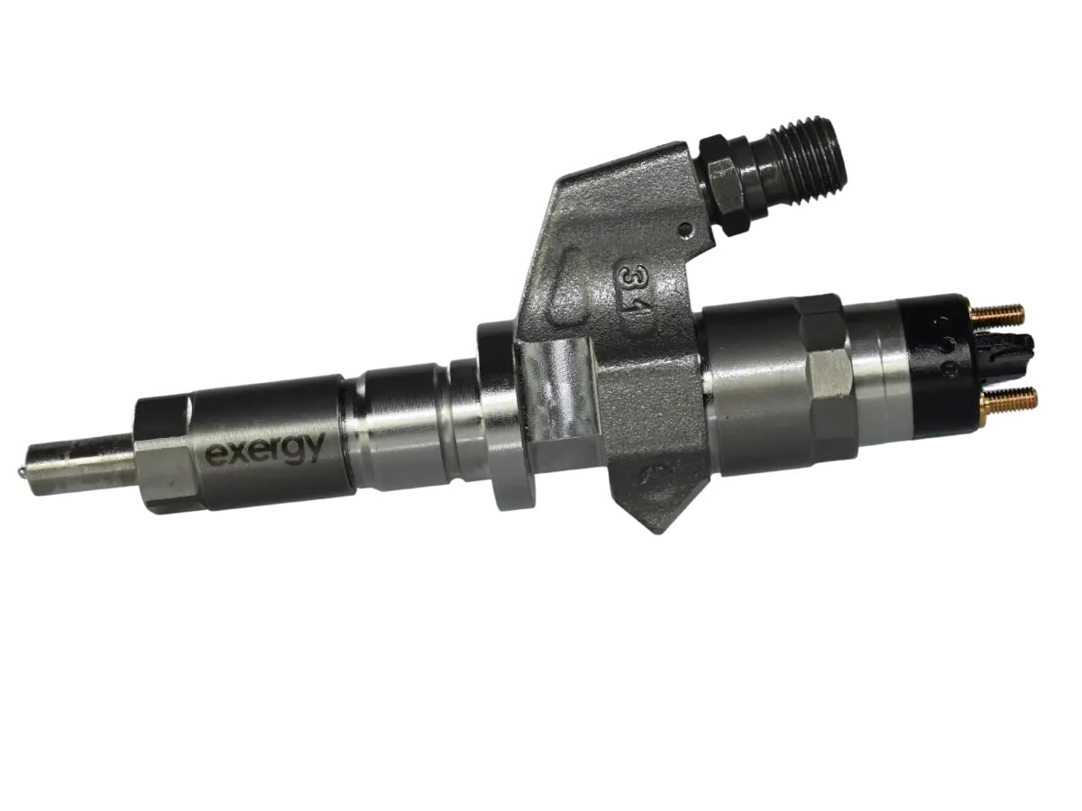 Exergy Performance Remanufactured SAC Fuel Injectors w/Internal Modifications for 2001-2004 LB7 Duramax, designed for enhanced fuel delivery and engine performance.