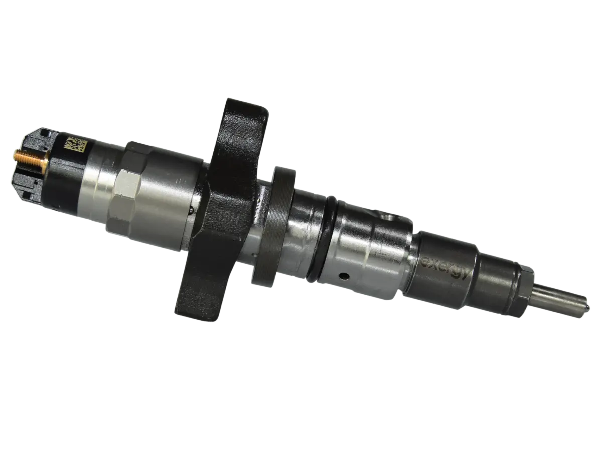 Exergy Performance Fuel Injectors for 2004.5-2007 late 5.9 Cummins, SAC 5-hole, 128° spray angle, set of 6 for enhanced performance and efficiency.