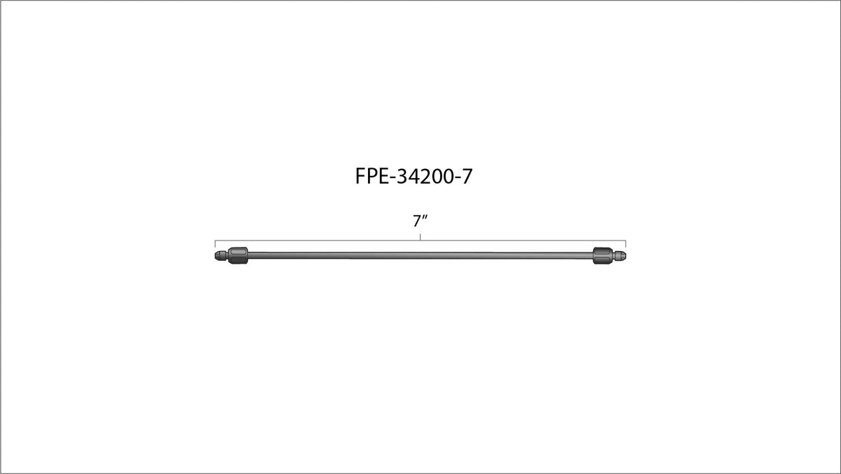 7 Inch High Pressure Fuel Line 8mm x 3.5mm Line M14 x 1.5 Nuts Fleece Performance Fleece Performance