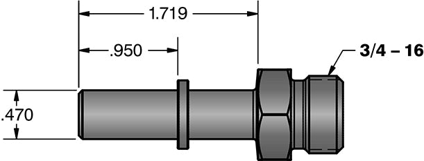 12mm Quick Connect to 3/4 Inch-16 O-ring (-8 AN) Fleece Performance Fleece Performance