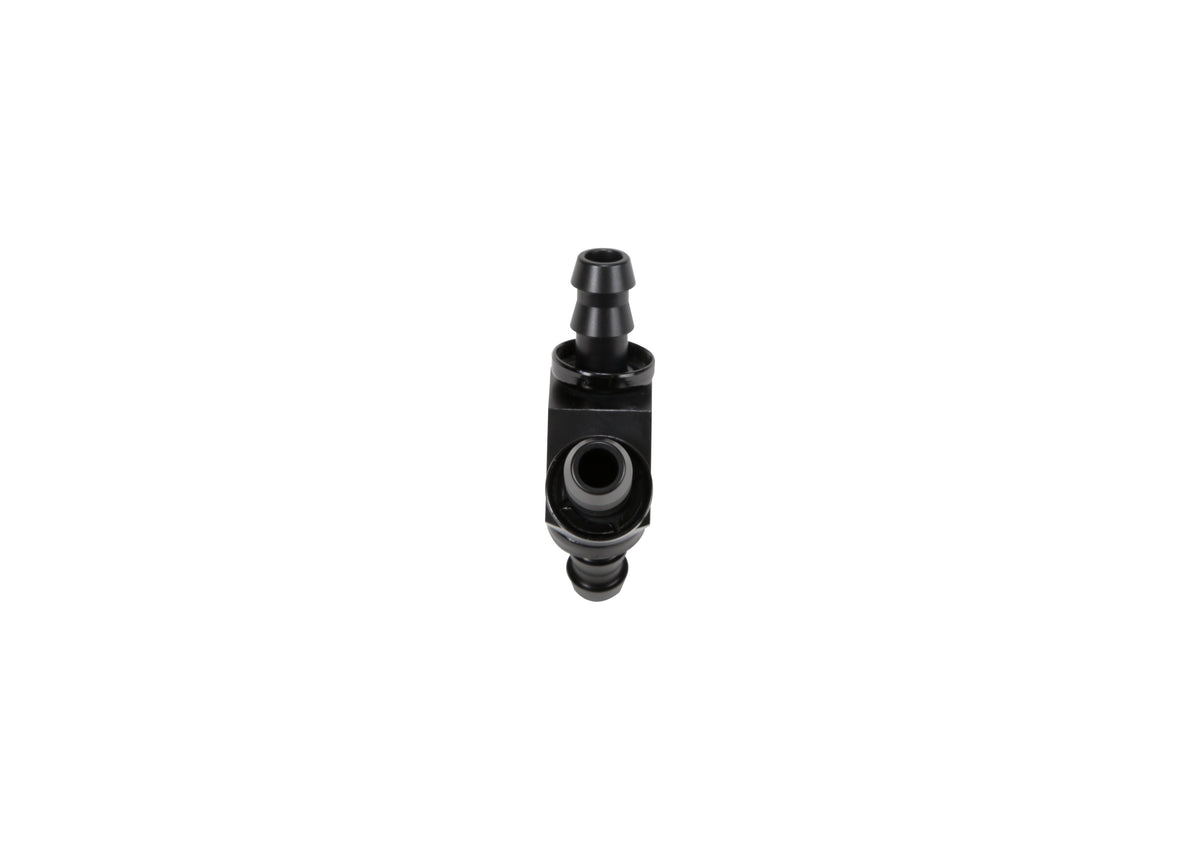 3/8 Inch Black Anodized Aluminum Y Barbed Fitting (For -6 Pushlock Hose) Fleece Performance Fleece Performance