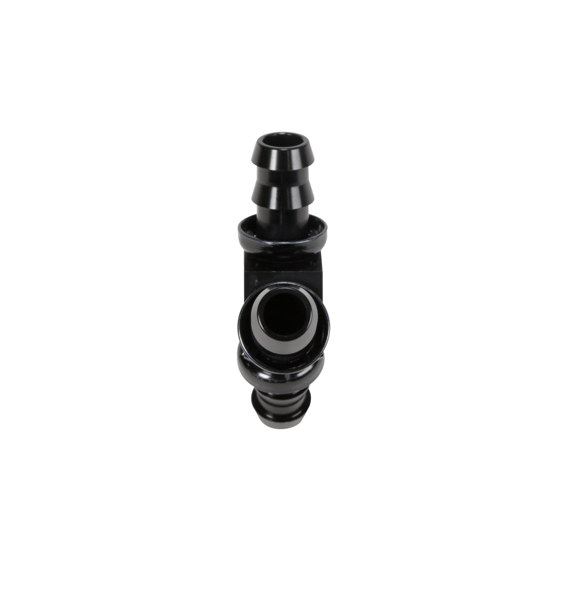 1/2 Inch Black Anodized Aluminum Y Barbed Fitting (For -8 Pushlock Hose) Fleece Performance Fleece Performance