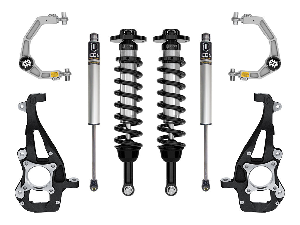 2021-2023 Ford F-150 4WD 3.5-4.5 Inch Lift Stage 1 Suspension System Billet UCA | 2021-2024 Ford F-150 4WD 3.5-4.5 Inch Lift Stage 1 Suspension System Billet Icon Vehicle Dynamics Icon Vehicle Dynamics