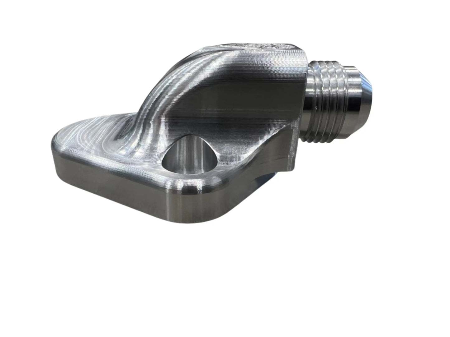 Kingspeed Billet Fuel Pump Blockoff Plate W/ -10AN Male Fitting Kingspeed LLC