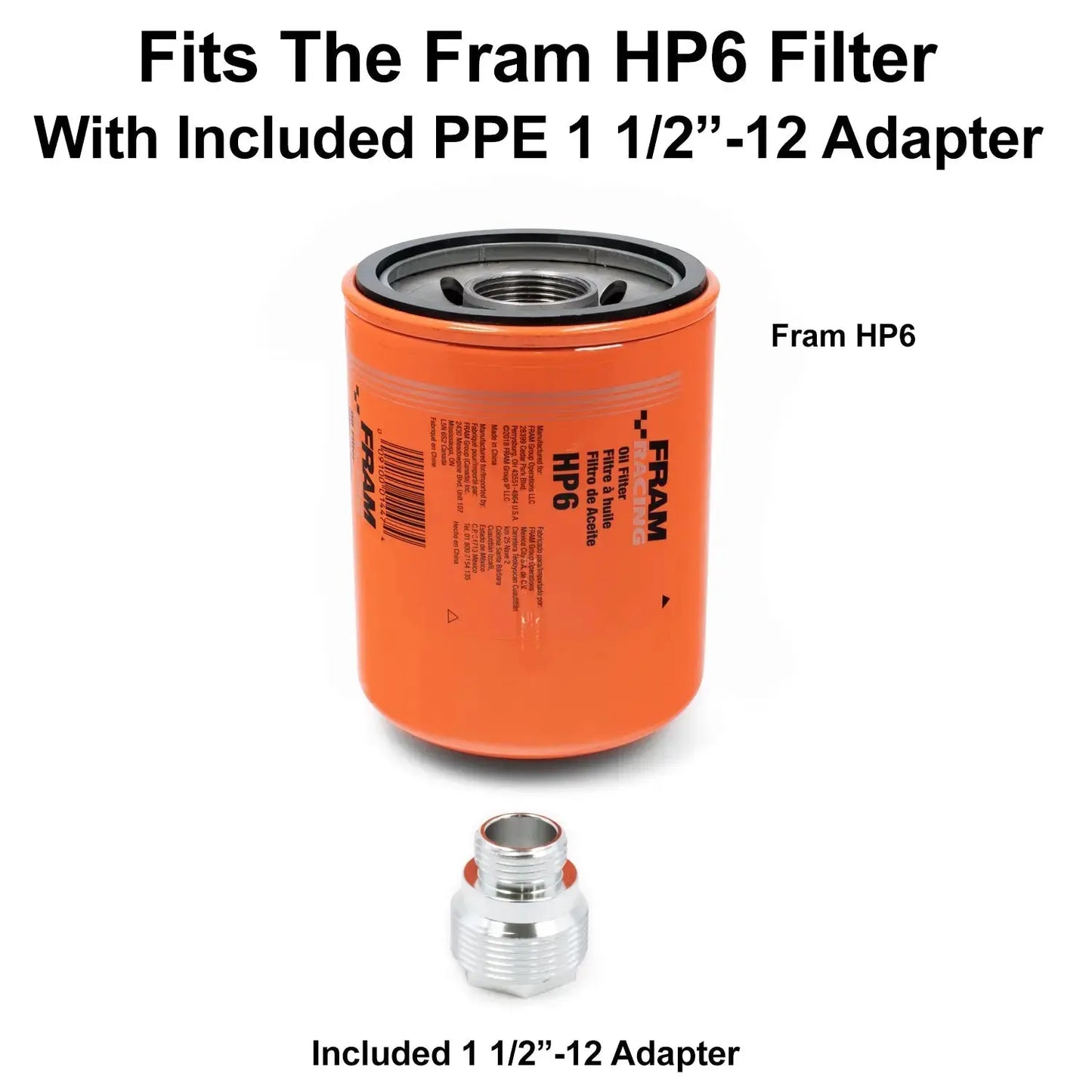 PPE Remote Oil Filter Mount Kit - Polished 304 Stainless Steel PPE