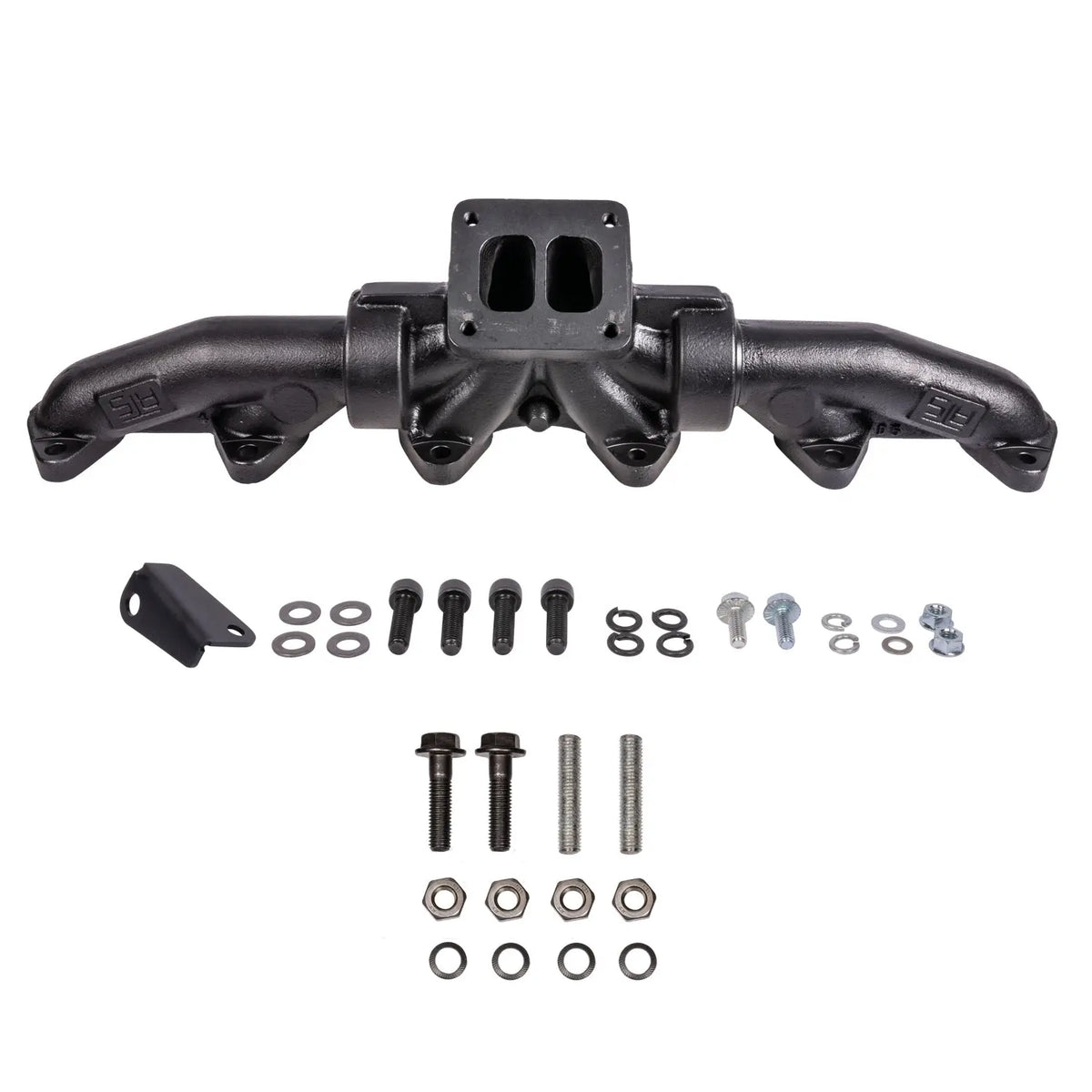 Pulse Flow Exhaust Manifold Kit Fits 98.5-2002 5.9L 24V Cummins 3-Pc T3 With Turbo Flange Hardware ATS ATS Diesel Performance