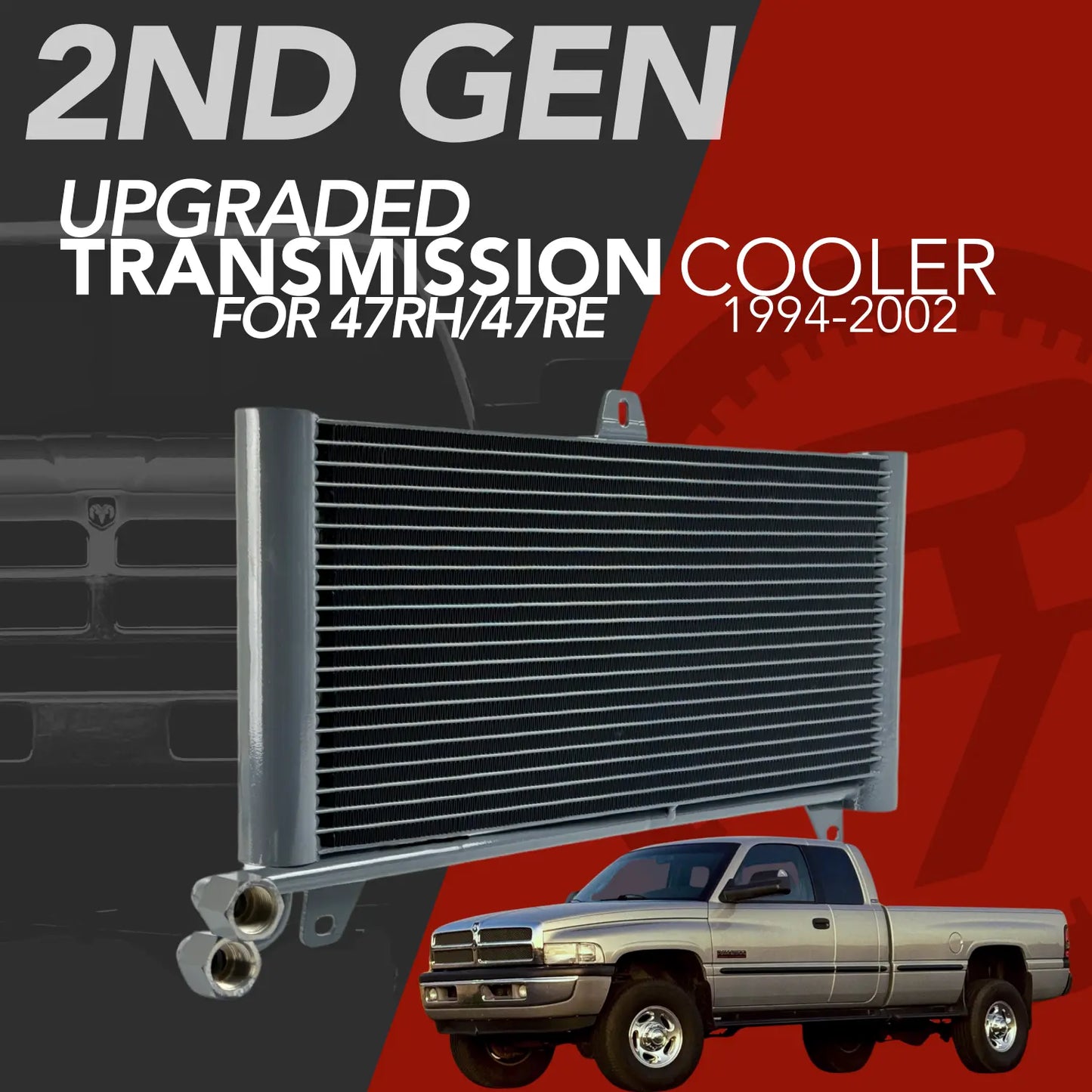 Randy's Transmission 1994 - 2002 47RH / 47RE FLUIDYNE UPGRADED COOLER *REQUIRES TLK.47.9402 LINE KIT*