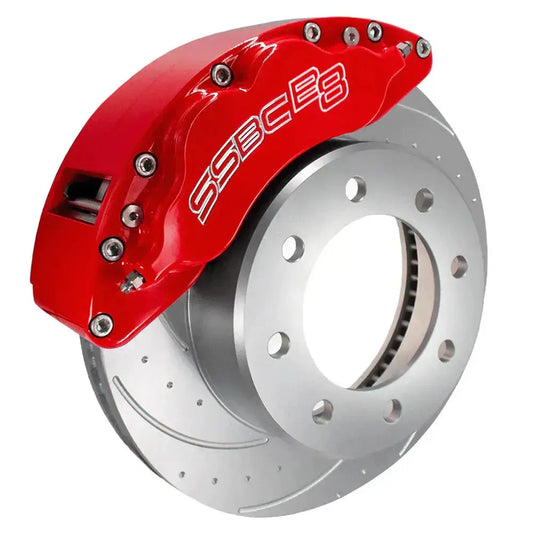 SSBC A404-23-DS B8-Barbarian 8-Piston Rear Disc Brake Kit with Dimple Drilled & Slotted Rotors Powerstroke 2023-2024