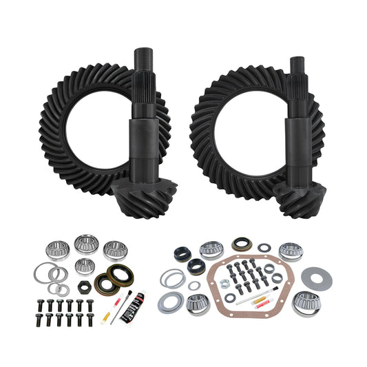 Re-Gear & Installation Kit Dana 60 Front Dana 80 Rear Ford F350 3.73 00-16 F350 Drw 3.73 Gear/Kit Package D80 Rear (3.73&Down Case)/ D60 Front (4.10&Down Case) Yukon Gear