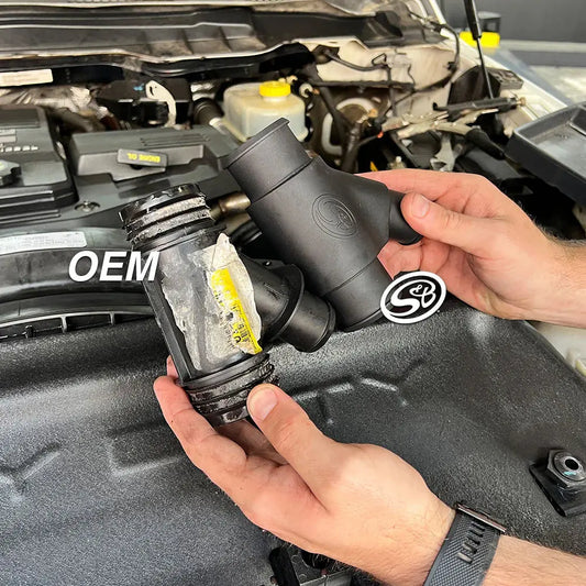 S&B Filters 85-1000 Aluminum Coolant Y-Pipe for 2013-2015 Dodge Ram Cummins 6.7L (Dual Radiator)