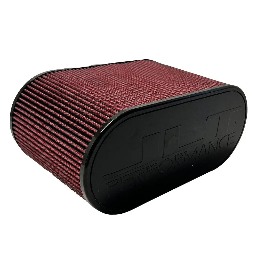 S & B Air Filter 4x12 Inch Oval with Hole Red Oil view 5