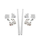 2001-2010 Chevrolet / GMC 58 inch Bolt On Traction Bars 3.5 inch Axle Diameter Polar White - HSP Diesel