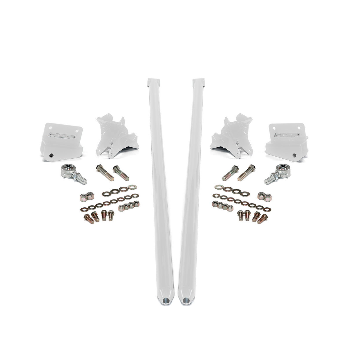 2001-2010 Chevrolet / GMC 75 inch Bolt On Traction Bars 3.5 inch Axle Diameter Polar White HSP Diesel