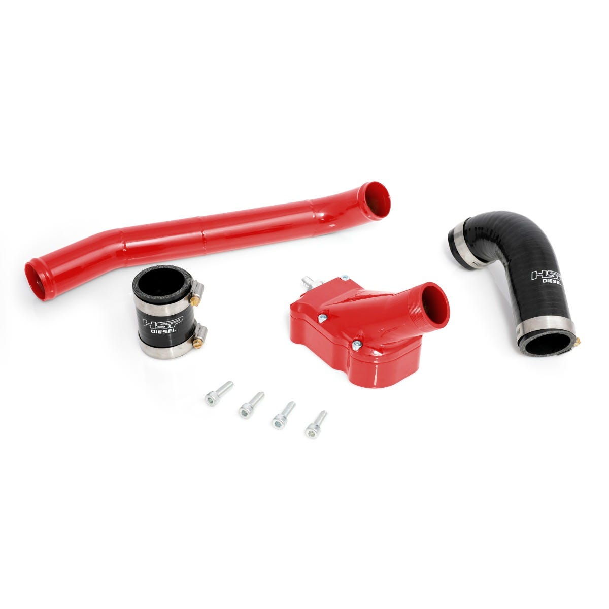 Billet Thermostat Housing Kit W/Coolant Return for 01-05 Chevrolet/GMC Duramax LB7/LLY Flag Red HSP Diesel HSP Diesel