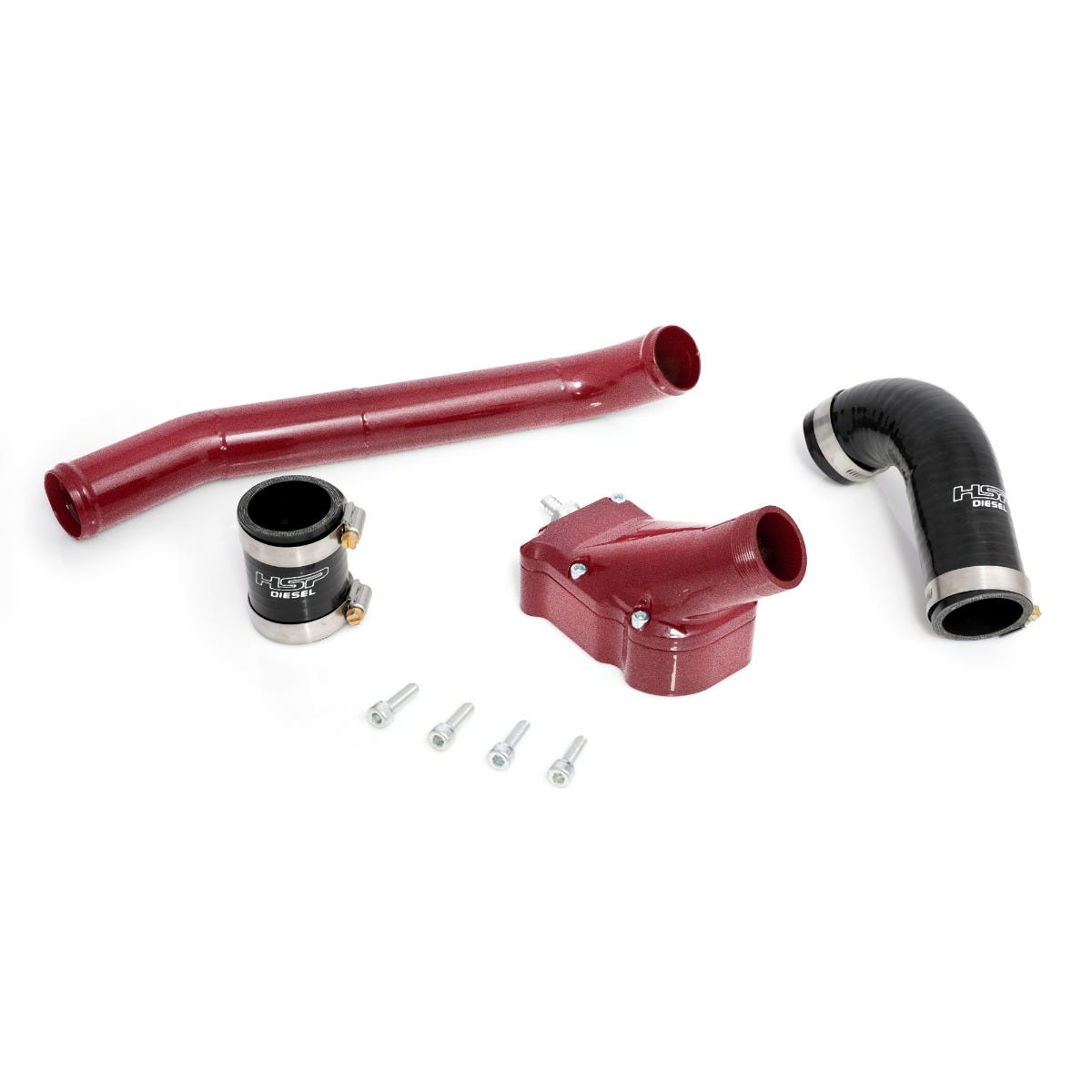 Billet Thermostat Housing Kit W/Coolant Return for 01-05 Chevrolet/GMC Duramax LB7/LLY Illusion Cherry HSP Diesel HSP Diesel