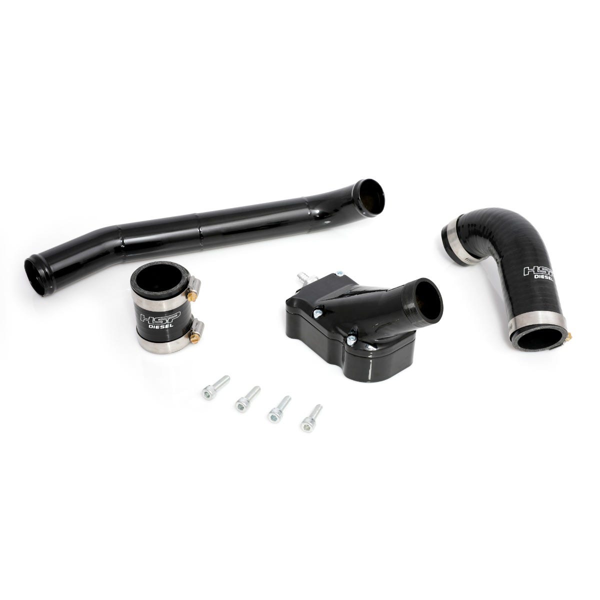 Billet Thermostat Housing Kit W/Coolant Return for 01-05 Chevrolet/GMC Duramax LB7/LLY Ink Black HSP Diesel HSP Diesel