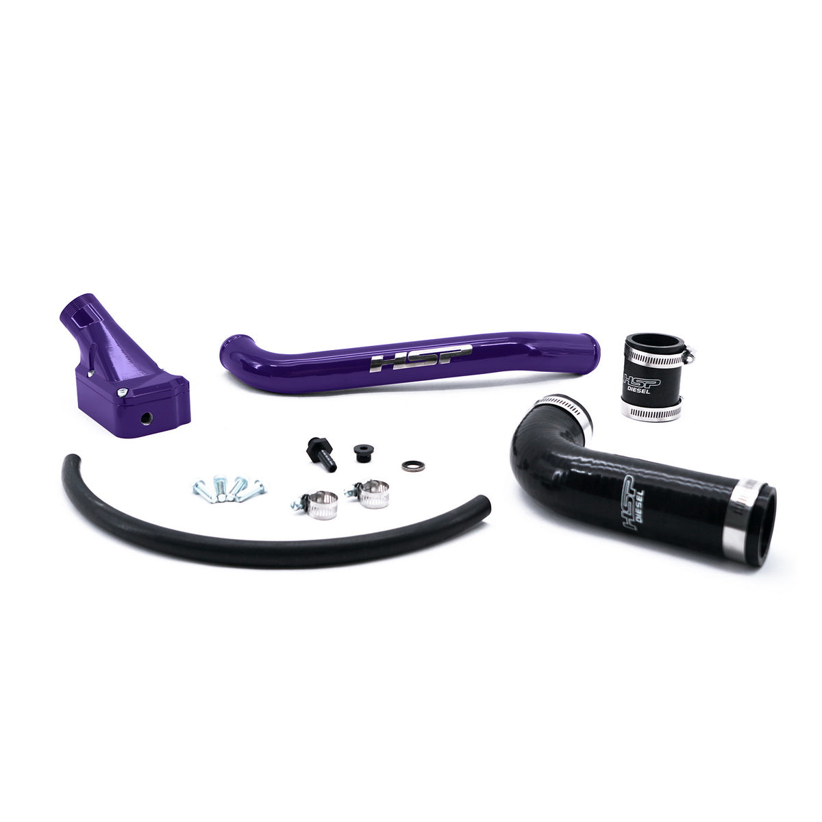 2001-2005 Chevrolet / GMC Billet Forward Facing Thermostat Housing Kit Illusion Purple - HSP Diesel