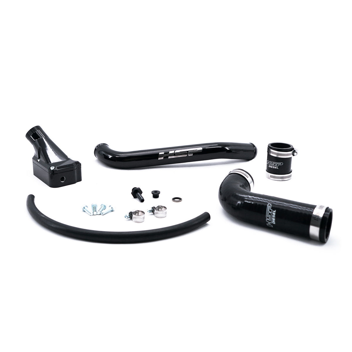 2001-2005 Chevrolet / GMC Billet Forward Facing Thermostat Housing Kit Ink Black - HSP Diesel